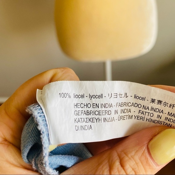 Zara off the shoulder chambray Lyocell dress - Picture 8 of 10